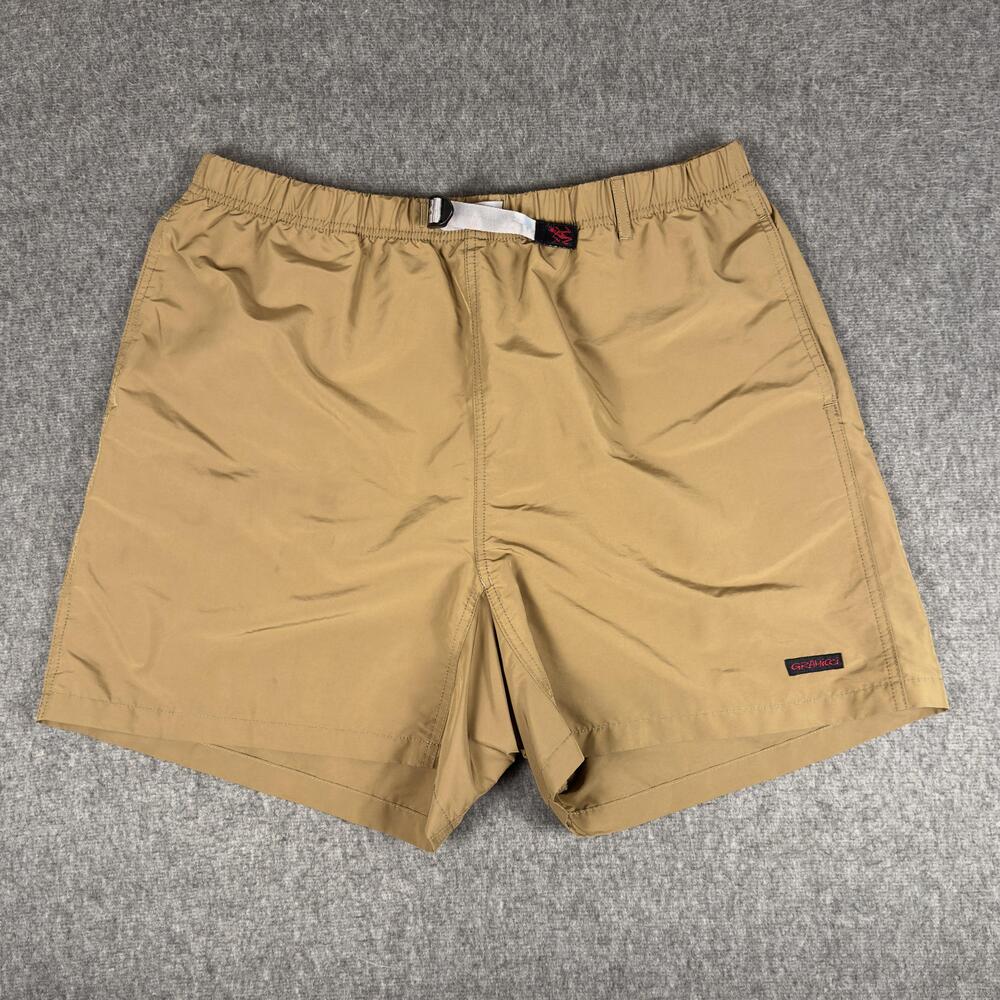 Gramicci Shorts Mens Large Beige 5 Inch Inseam Belted Quick Dry Hiking Athletic